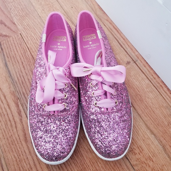 kate spade Shoes - Kate Spade x Keds hot pink glitter sneakers sz 7.5